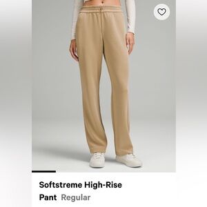 Lululemon Softstreme high-rise pant regular filbert tan size 6
